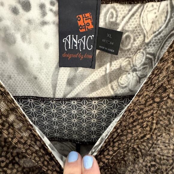 Y2K VTG Anac by Kimi Zebra Midi Dress Women's Size XL Mesh Lined - Picture 4 of 4